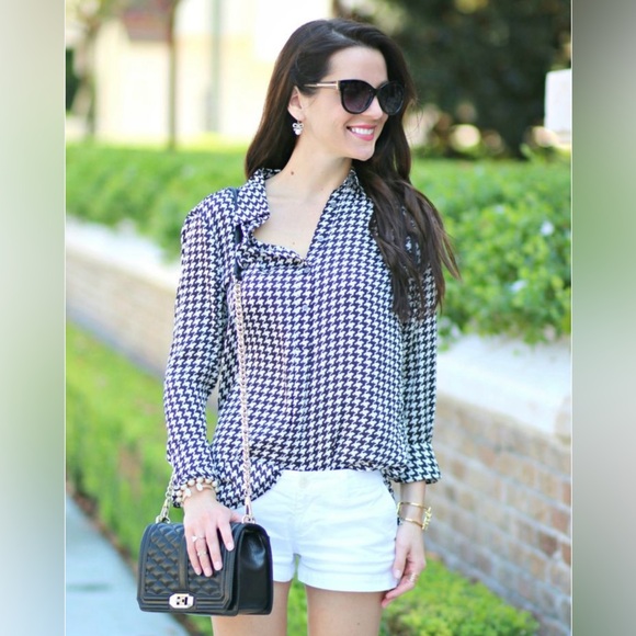 SOLD**POET SLEEVE Sz. L TOP - HOUNDSTOOTH SOLD OUT** - Picture 9 of 10